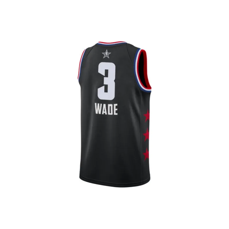 Jordan x NBA Heat Team Basketball Jerseys Unisex Black-1