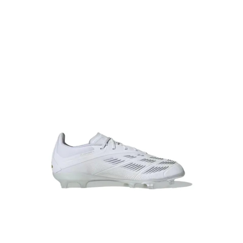 Adidas PREDATOR ELITE Slip Resistant And Abrasion Resistant Coverage Support Low Top Kids' Soccer Shoes White Kids'-1