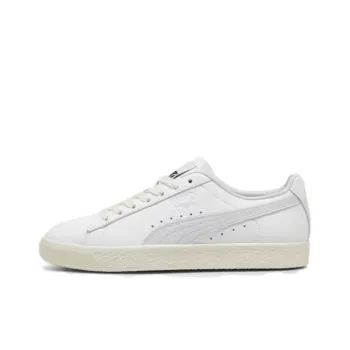PUMA Clyde Anti Slip Wear Resistant Low Top Skateboard Shoes Unisex White
