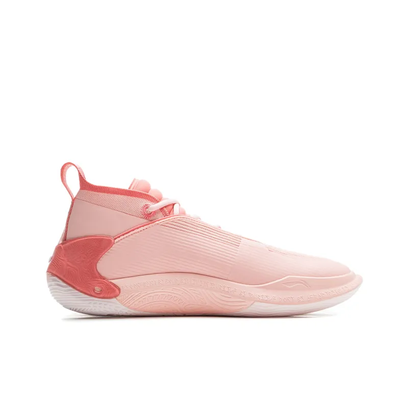 LiNing Wow11 Cushioning Anti-Slip And Wear-Resistant Lightweight Rebound Mid-Top Basketball Shoes Men's Frosting Pink-1