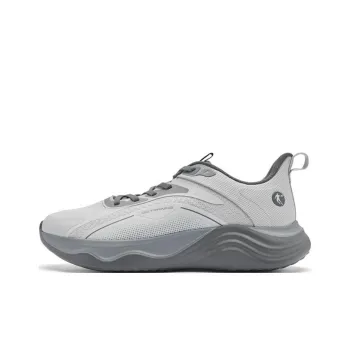 QIAODAN Anti Slip Wear Resistant Low Top Running Shoes Men's Gray