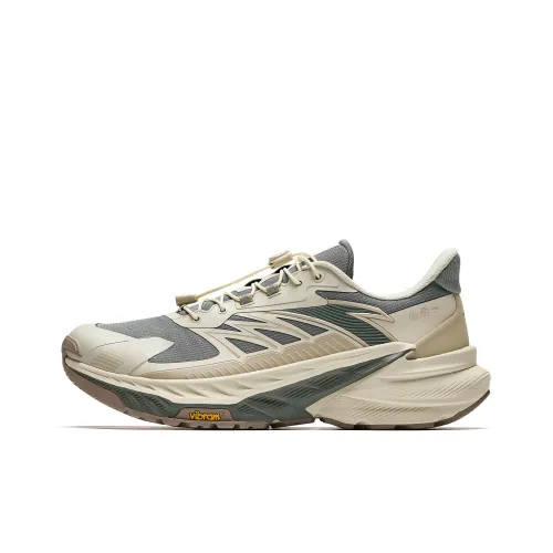 ANTA Explore The Wilderness Running Shoes Men Low-Top Plain Green/Granular Beige/Khaki