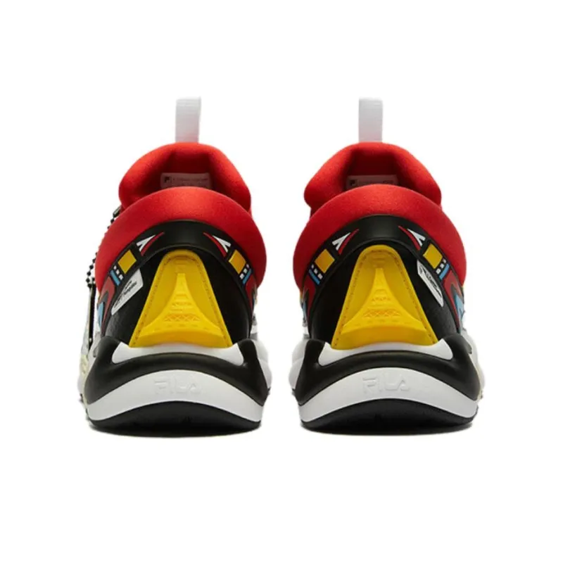 FILA KIDS BOA Anti Slip Wear Resistant Low Top Kids' Running Shoes White Black Teenagers-5
