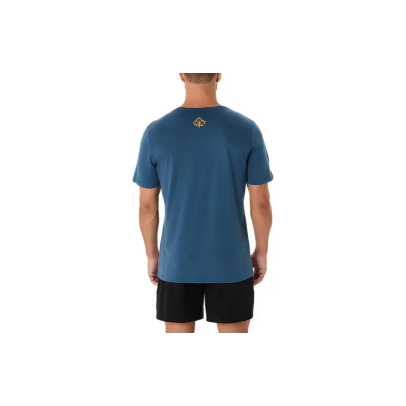 Asics Unisex Short Sleeve T-Shirt Unisex Vintage Indigo-1