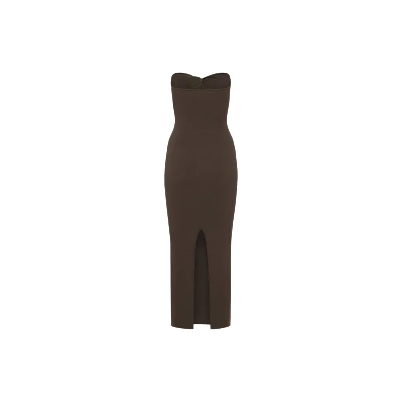 ARITZIA Babaton Lasting Tube Dress Sleeveless Dress Women's Rich Mocha Brown/Deep Mocha Brown-1