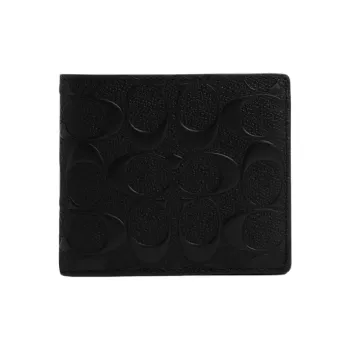 COACH Calfskin Coin Purse Mini Women's Black