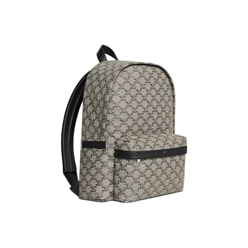 CELINE Triomphe Canvas Backpack Medium Size Men's Light Umber-1