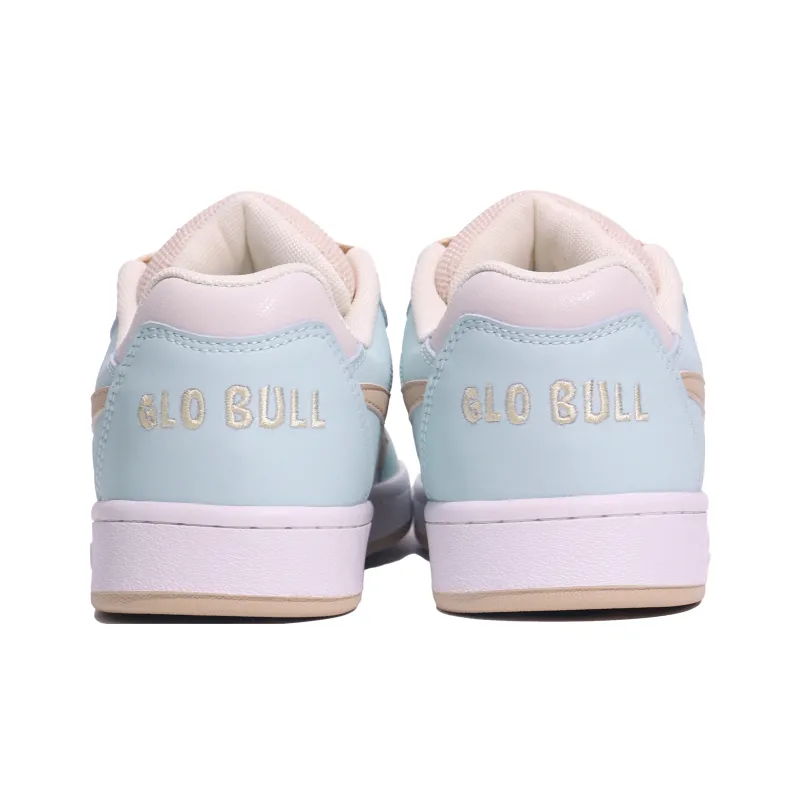 GLO BULL Skateboard Shoes Unisex Low Top Beige Yellow Light Aqua Moon-4