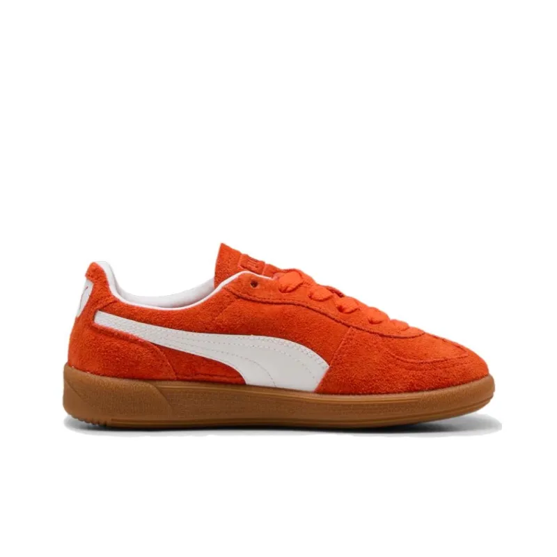 PUMA Palermo Anti Slip Wear Resistant Low Top Kids' Skateboarding Shoes Red White Teenagers-1