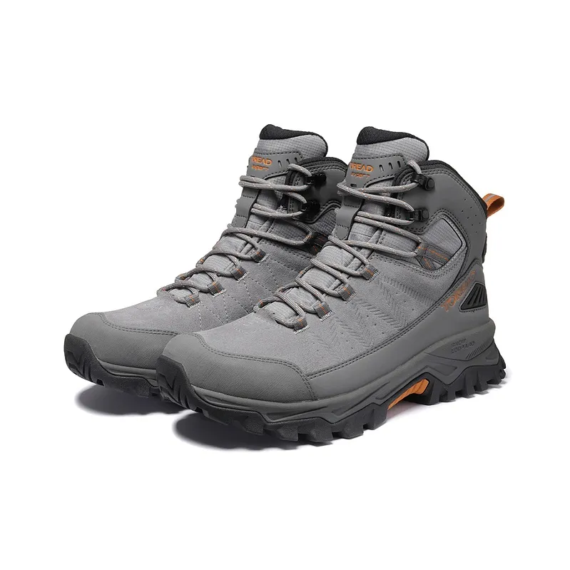TOREAD Anti Slip Wear Resistant Mid Top Hiking Shoes Men's Gray-1