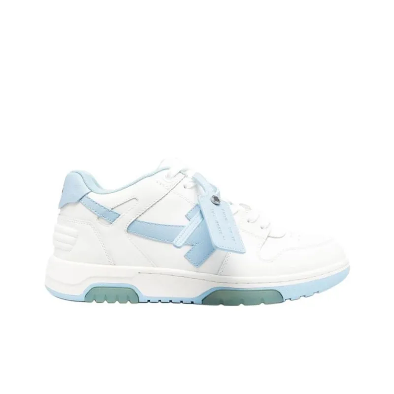 OFF WHITE Out Of Office Leather Sneakers 'White Blue'-1