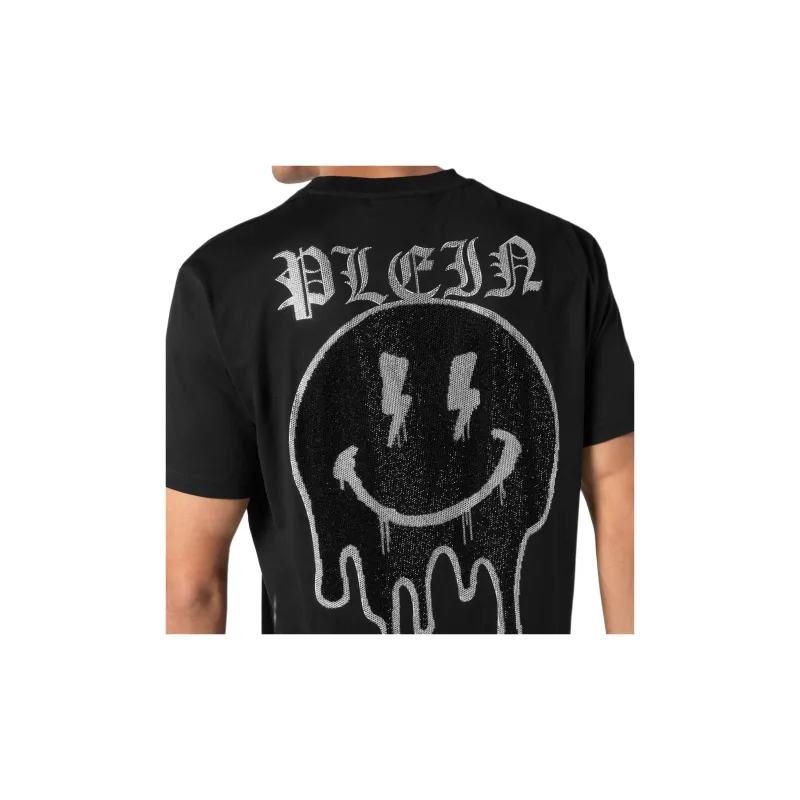 PHILIPP PLEIN Smile Rhinestone embellished T shirt-4