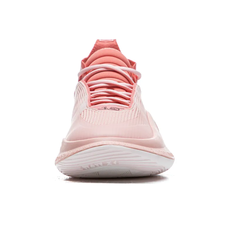 LiNing Wow11 Cushioning Anti-Slip And Wear-Resistant Lightweight Rebound Mid-Top Basketball Shoes Men's Frosting Pink-4
