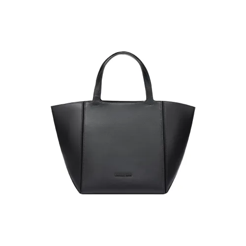 MICHAEL KORS Cow Leather Tote Bag Shopping Bag Handbag Medium Size Women's Black