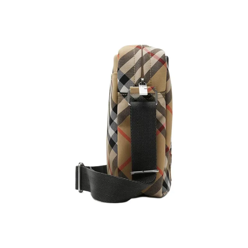 Burberry Polyester One Shoulder Crossbody Cell Phone Pouch Men's Sand-1