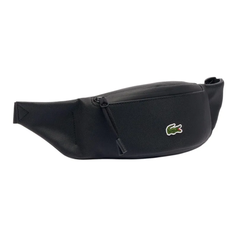 LACOSTE Polyurethane One Shoulder Crossbody Fanny Pack Regular Men's Black-2