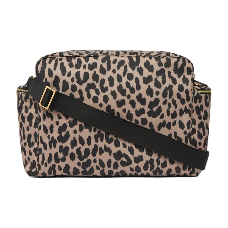 VERSACE Polyester Shoulder Bag Crossbody Bag Women's Leopard-1