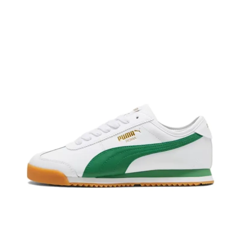 PUMA Roma Anti Slip Wear Resistant Low Top Casual Shoes Unisex White-0