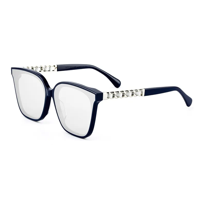 SUPER SUNG Plate And Metal Square Sunglasses Unisex-5