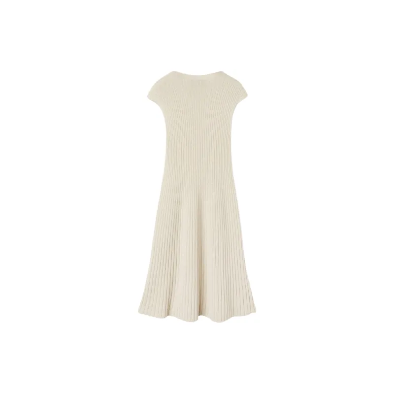 Loro Piana FW24 Sleeveless Dress Women's Beige-1