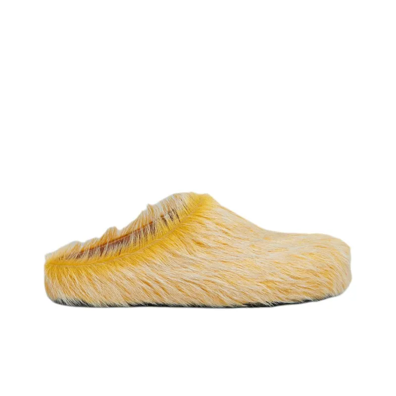 MARNI Fussbett Closed Toe Slippers Women's Yellow-1