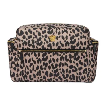 VERSACE Polyester Shoulder Bag Crossbody Bag Women's Leopard
