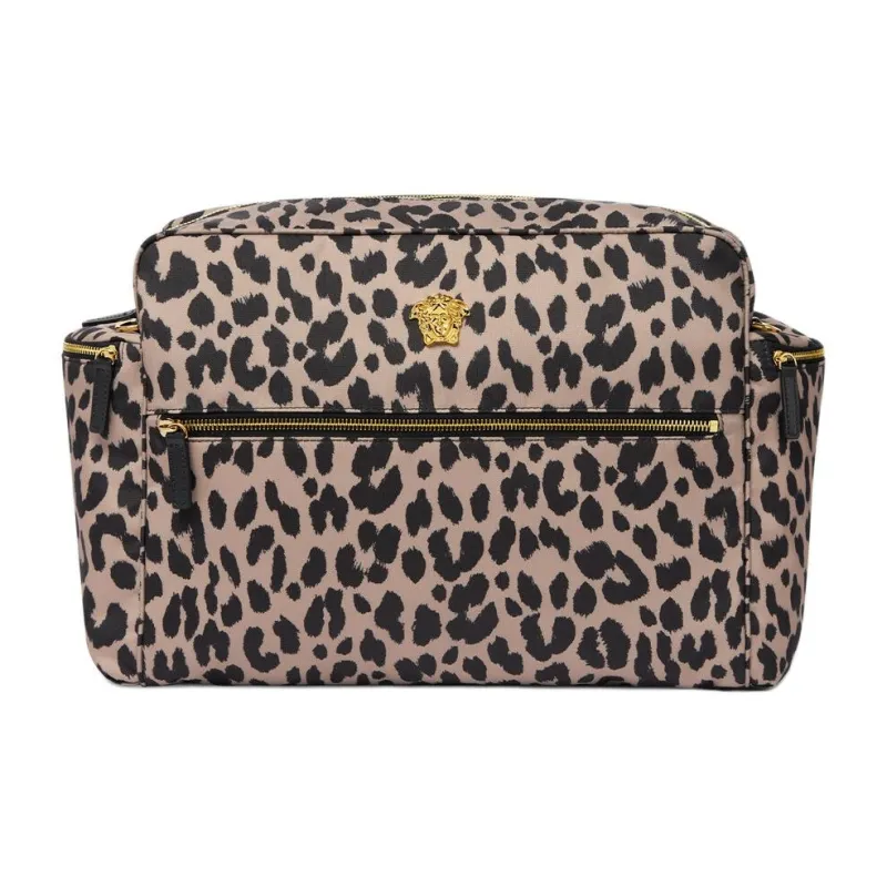 VERSACE Polyester Shoulder Bag Crossbody Bag Women's Leopard-0