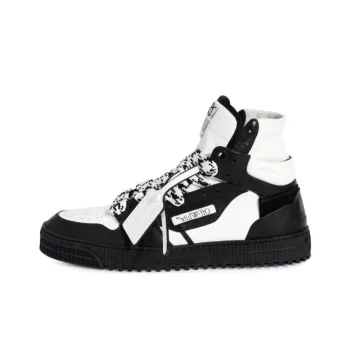 OFF WHITE Be Right Back High Top Skateboard Shoes Men's Black