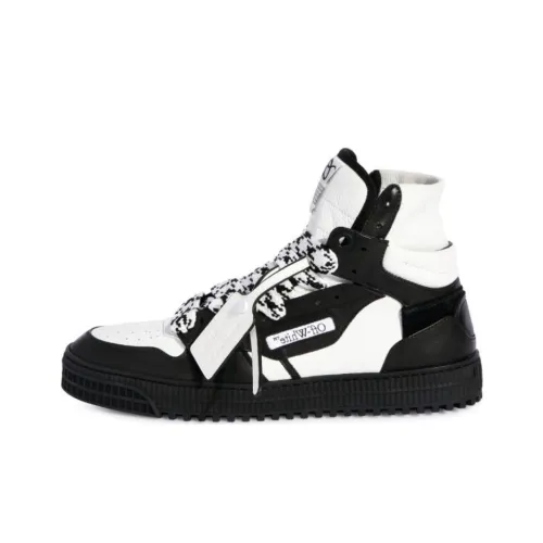 OFF WHITE Be Right Back High Top Skateboard Shoes Men's Black