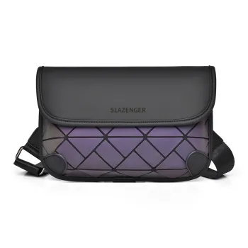 Slazenger PU Messenger Bag Crossbody Bags Regular Men's Black/Gray/Dazzling Color