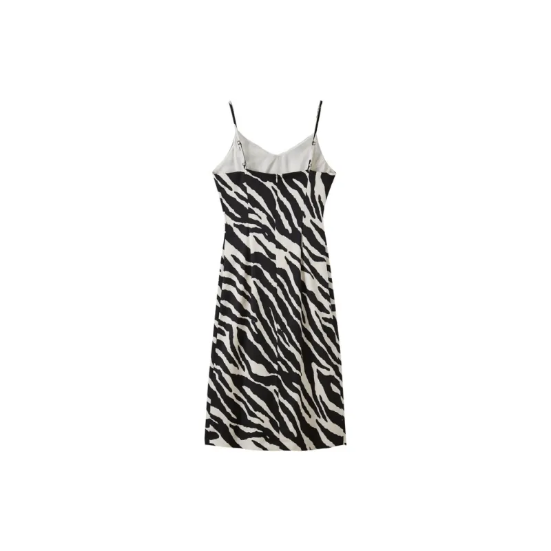 SHUIYUNJIAN Slip Dresses Women's Black Floral-1