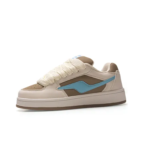 STUR YSN Low Top Skateboard Shoes Women's White Mocha