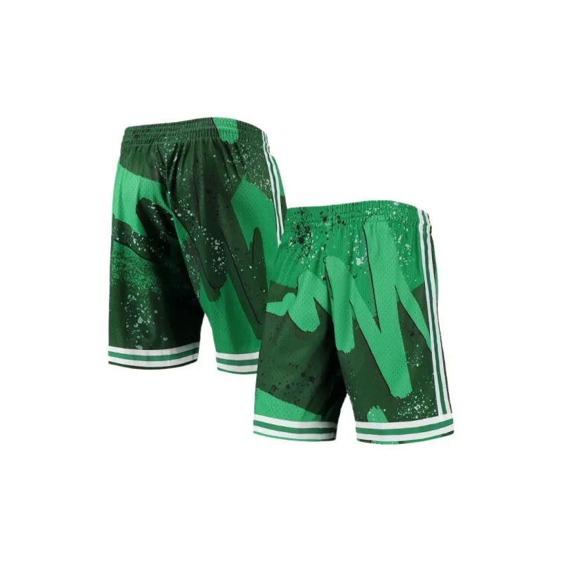 NBA x Mitchell & Ness Boston Celtics Team Basketball Shorts Men's Green-2