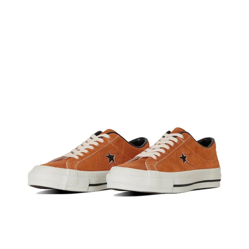 Converse One Star Abrasion Resistant Low Top Skateboard Shoes Unisex Orange-2