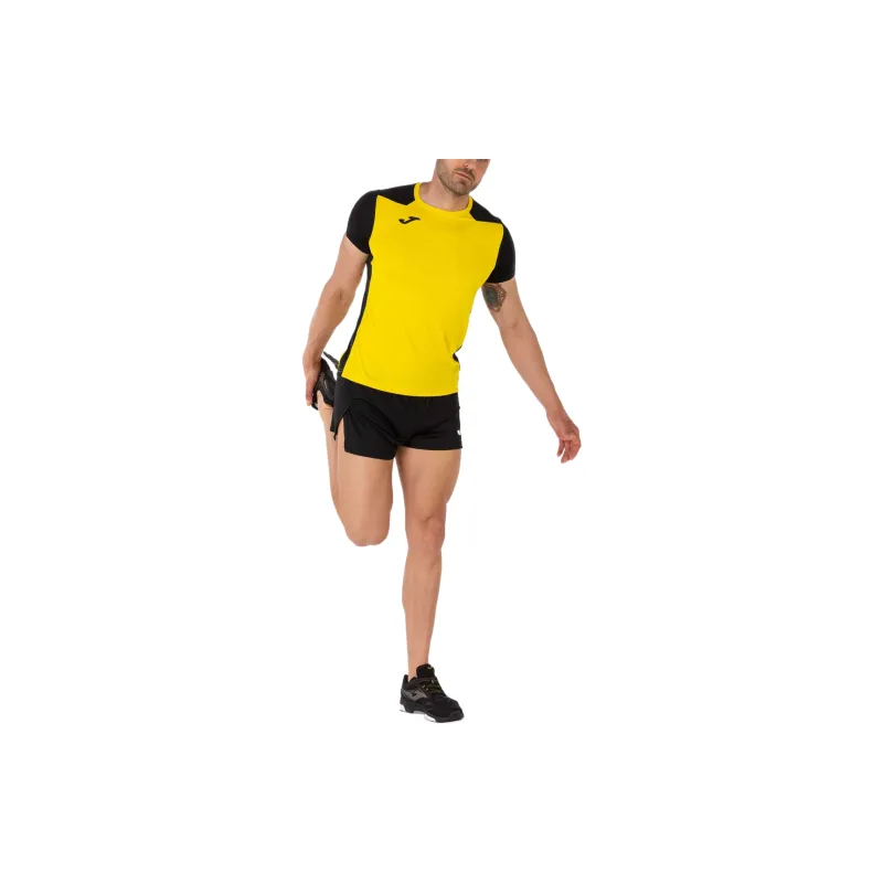 Joma Record II T-Shirt Men Yellow Black-6