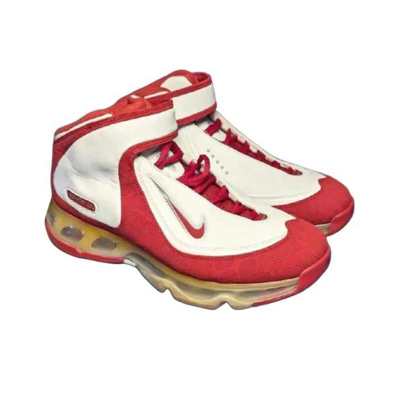 Nike Air Max 360 Anti-Slip Wear-Resistant Mid-Top Vintage Basketball Shoes Unisex Red-2