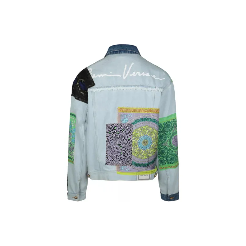 VERSACE Patchwork Denim Jacket-1