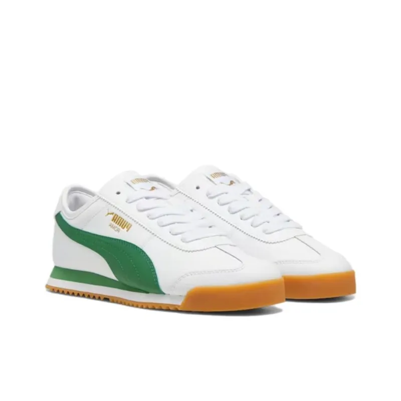 PUMA Roma Anti Slip Wear Resistant Low Top Casual Shoes Unisex White-3