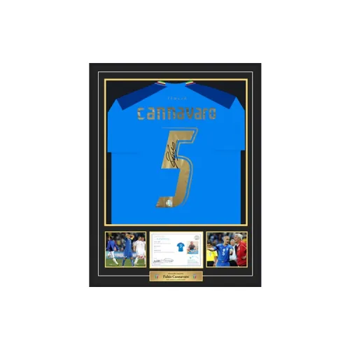 Three For Team Italy Football Fan Supplies Deluxe Framing Unisex