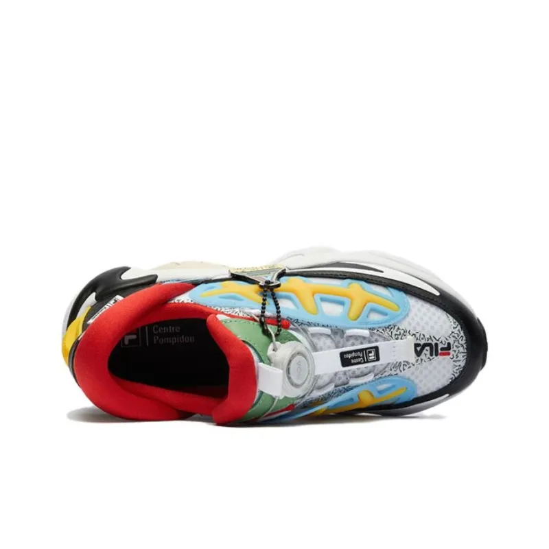 FILA KIDS BOA Anti Slip Wear Resistant Low Top Kids' Running Shoes White Black Teenagers-4