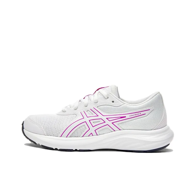 Asics Anti-Slip Wear-Resistant Low-Top Kids' Running Shoes White Purple Teenagers-0
