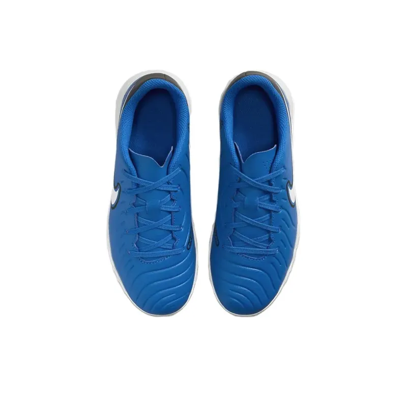 Nike Tiempo Legend 10 Anti Slip Wear Resistant Low Top Kids' Soccer Shoes Blue White Kids'-3
