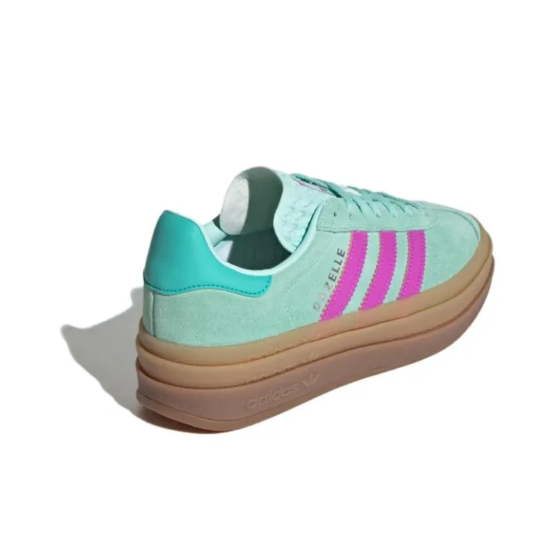 Adidas Gazelle Bold J 'Clear Mint Flash Pink'-3