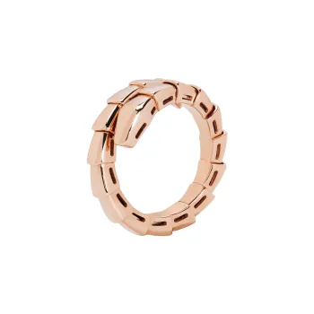 BVLGARI SERPENTI VIPER 18K Rose Gold Rings Unisex Rose Gold