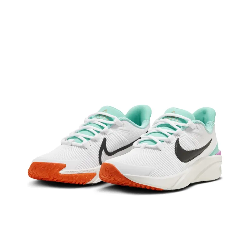 Nike Star Runner 4 Abrasion Resistant Low Top Kids' Running Shoes White Unisex-4