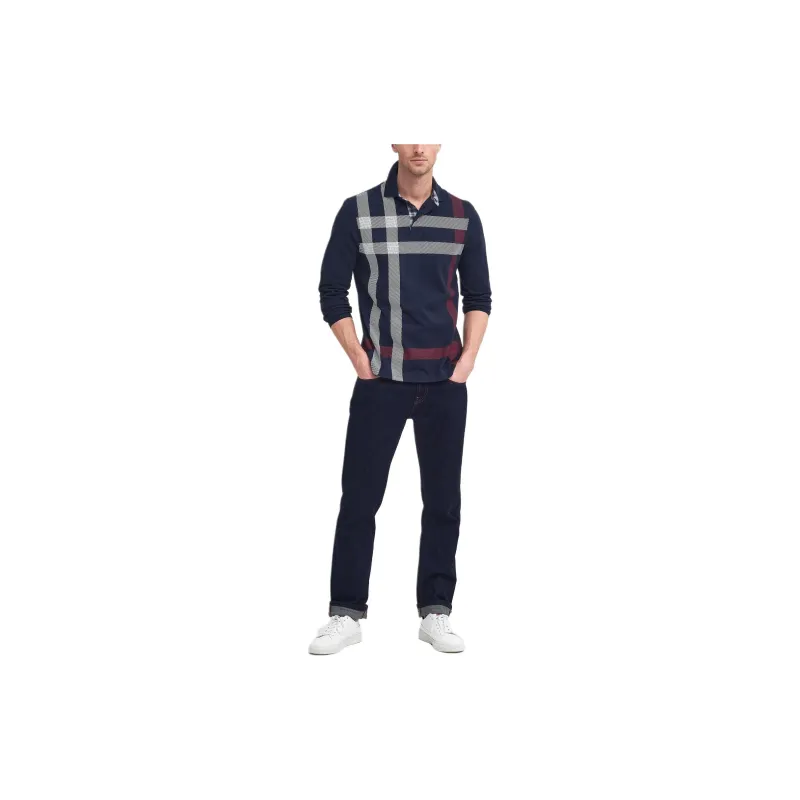 BARBOUR SS24 Polo Shirt Men's Dark Blue-1