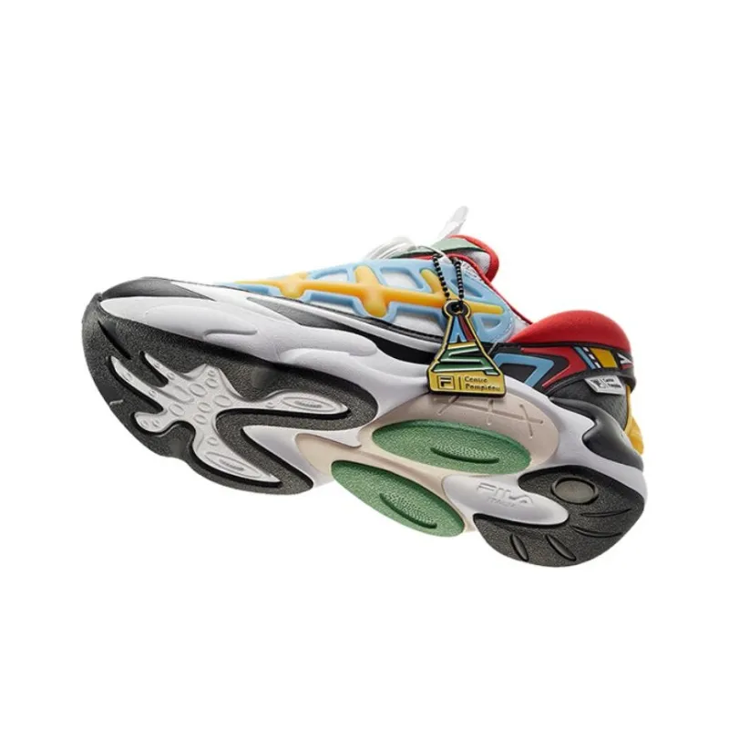 FILA KIDS BOA Anti Slip Wear Resistant Low Top Kids' Running Shoes White Black Teenagers-6