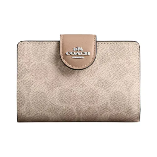 COACH Signature Wallets Sand