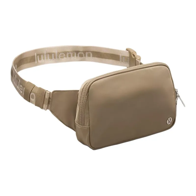 Lululemon Everywhere Recycled Polyester Fanny Pack Large Size Unisex Light Yellow Brown/Mohave Brown/Bone Multicolor-1