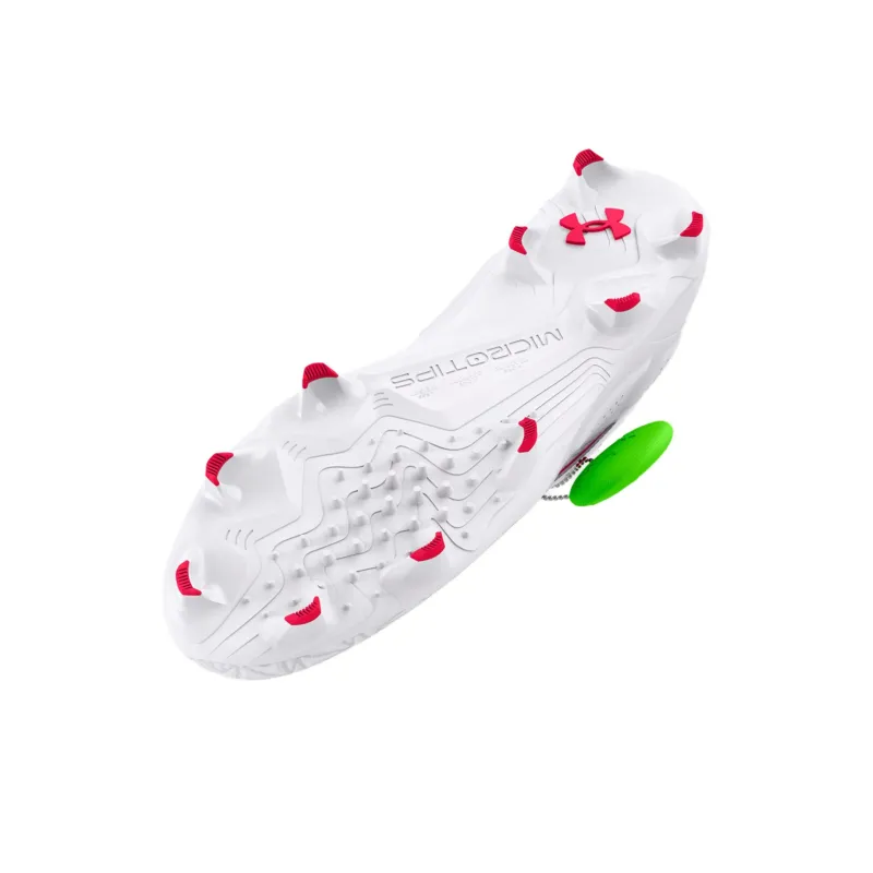 Under Armour Anti Slip Wear Resistant Low Top Training Shoes Men's White Red-4